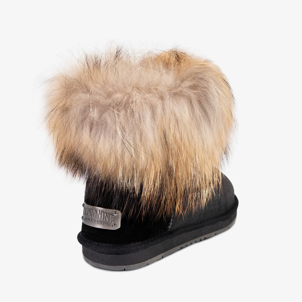 Cloud nine Rocco Women's Black and Tan Fur-Lined boots - Picture 5 of 12